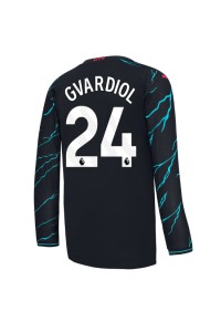 Manchester City Josko Gvardiol #24 Jalkapallovaatteet Kolmaspaita 2023-24 Pitkähihainen
